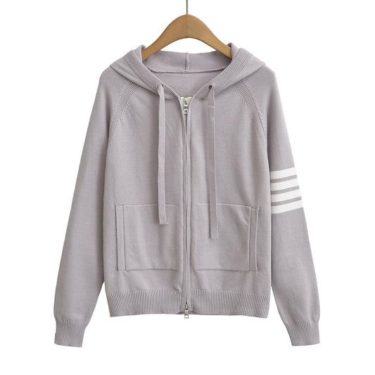 Colour Block Zip Hoodie
