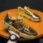 casual all-match shiny leather panel shoes