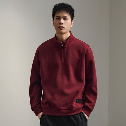 Retro Half Zip Pullover Sweatshirt