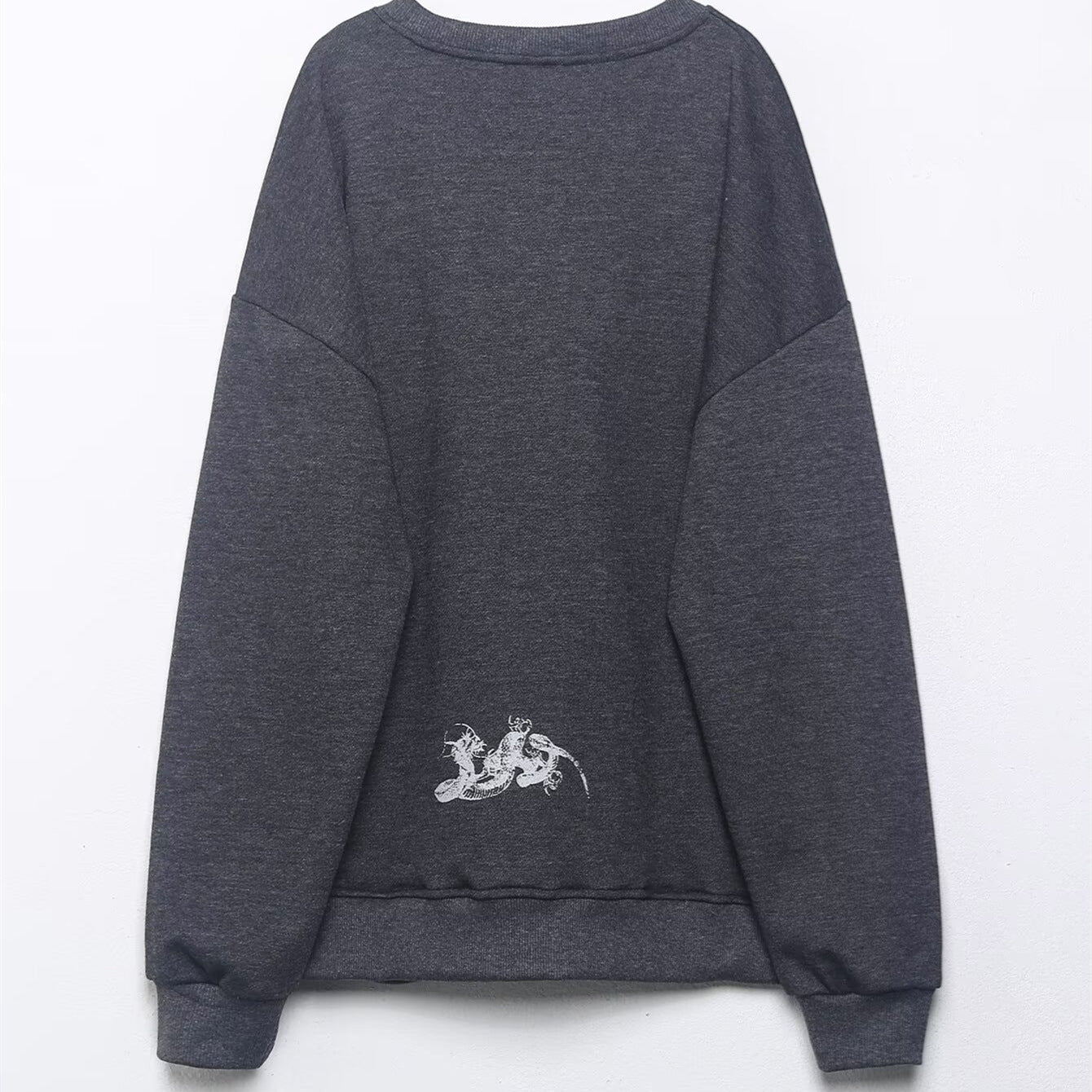 Animal print wash effect hoodie