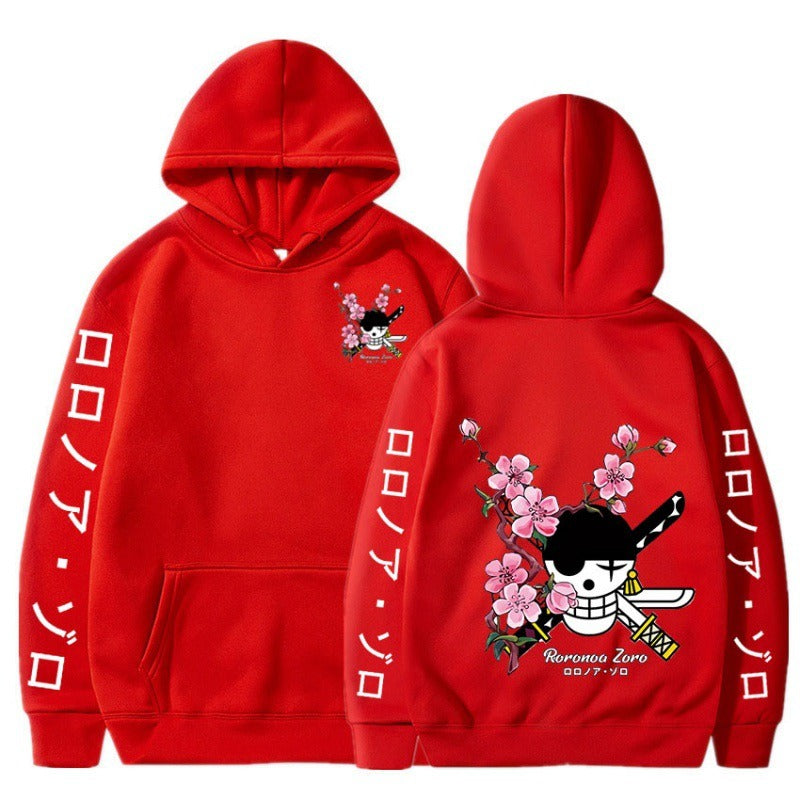 Pirate King Solon's new anime plush men's and women's hoodies cross-border hoodie anime hoodie