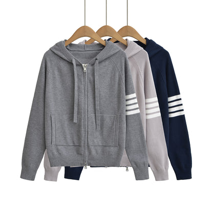 Colour Block Zip Hoodie