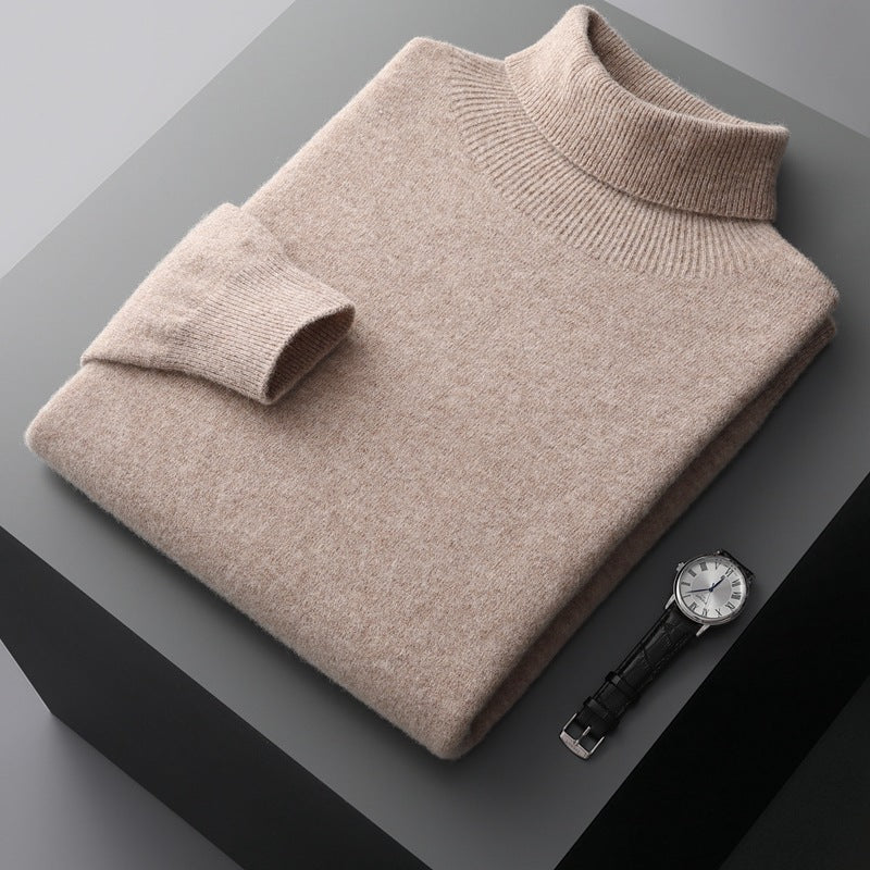 Pull homme à col montant