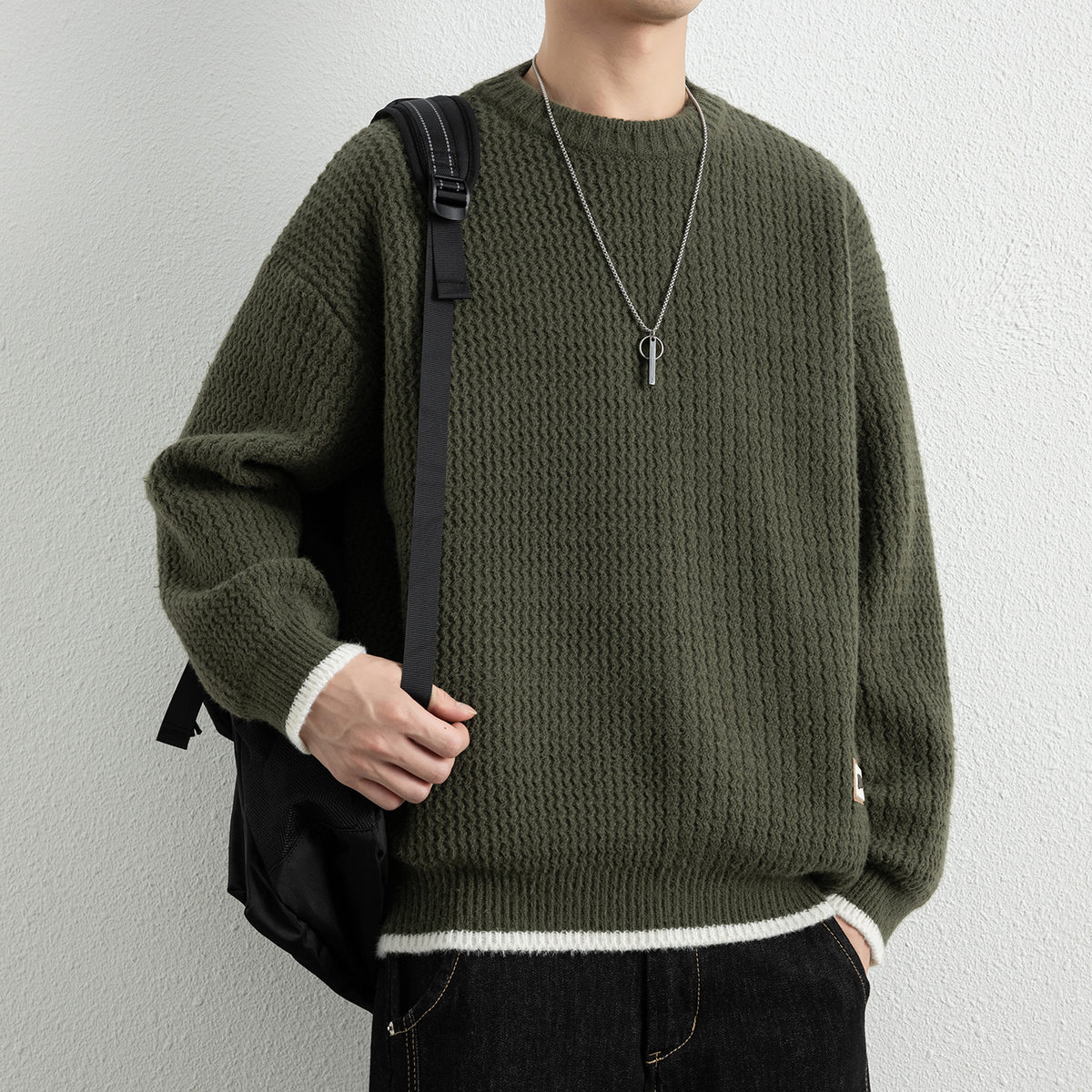 Men's Designer Style Thickened Loose Soft Knit Sweater