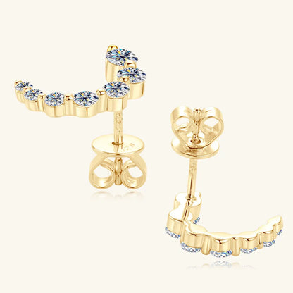 925 sterling silver moissanite stud earrings - view 5