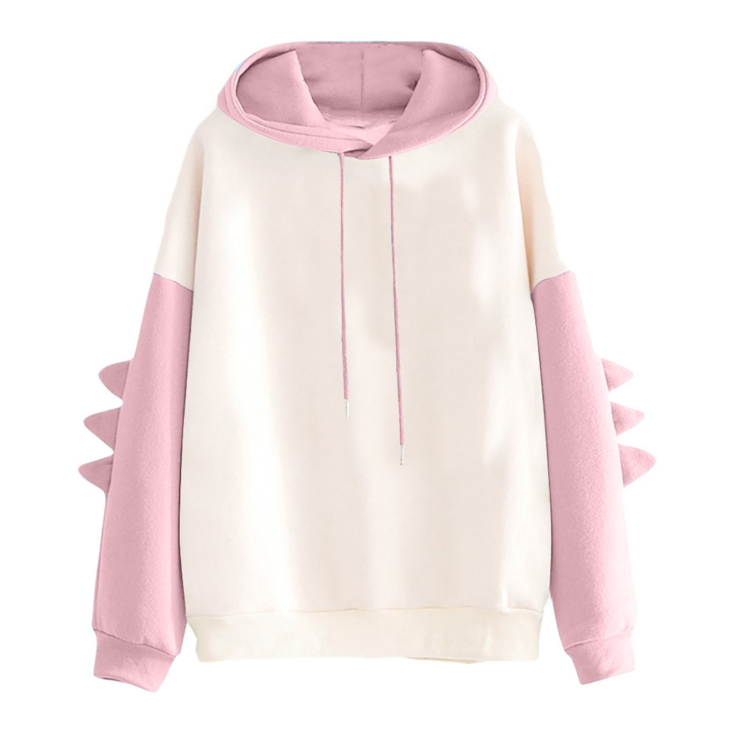 Cartoon dinosaur contrasting Korean version hoodies