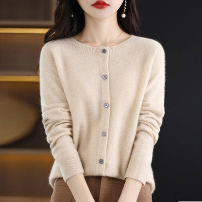 Osmanthus needle wool sweater women's knitted cardigan