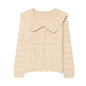 wave collar knitted sweater