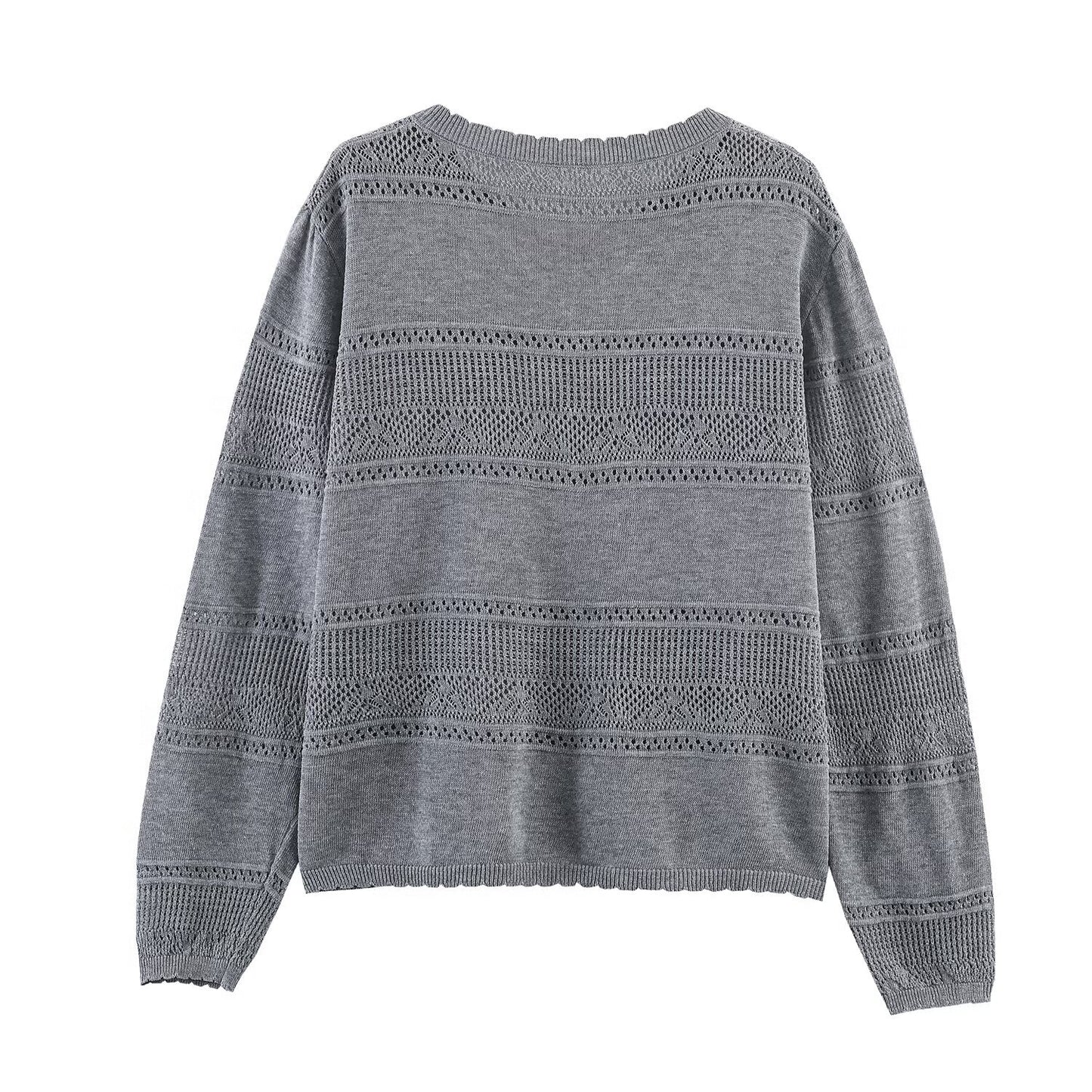 Women's Hollow Mesh Knit Cardigan Lightweight