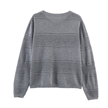 Women's Hollow Mesh Knit Cardigan Lightweight