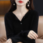 Osmanthus needle wool sweater women's knitted cardigan