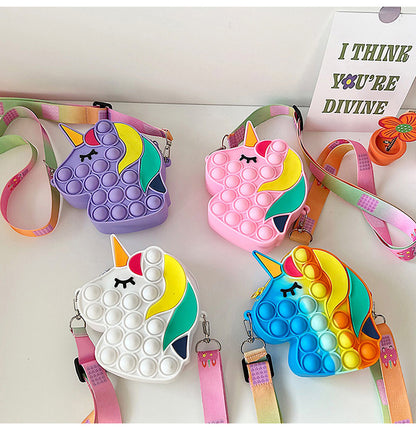 New Unicorn Bubble Silicone Bag