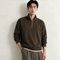 Half Zip Stand Collar Fleece Sweatshirt