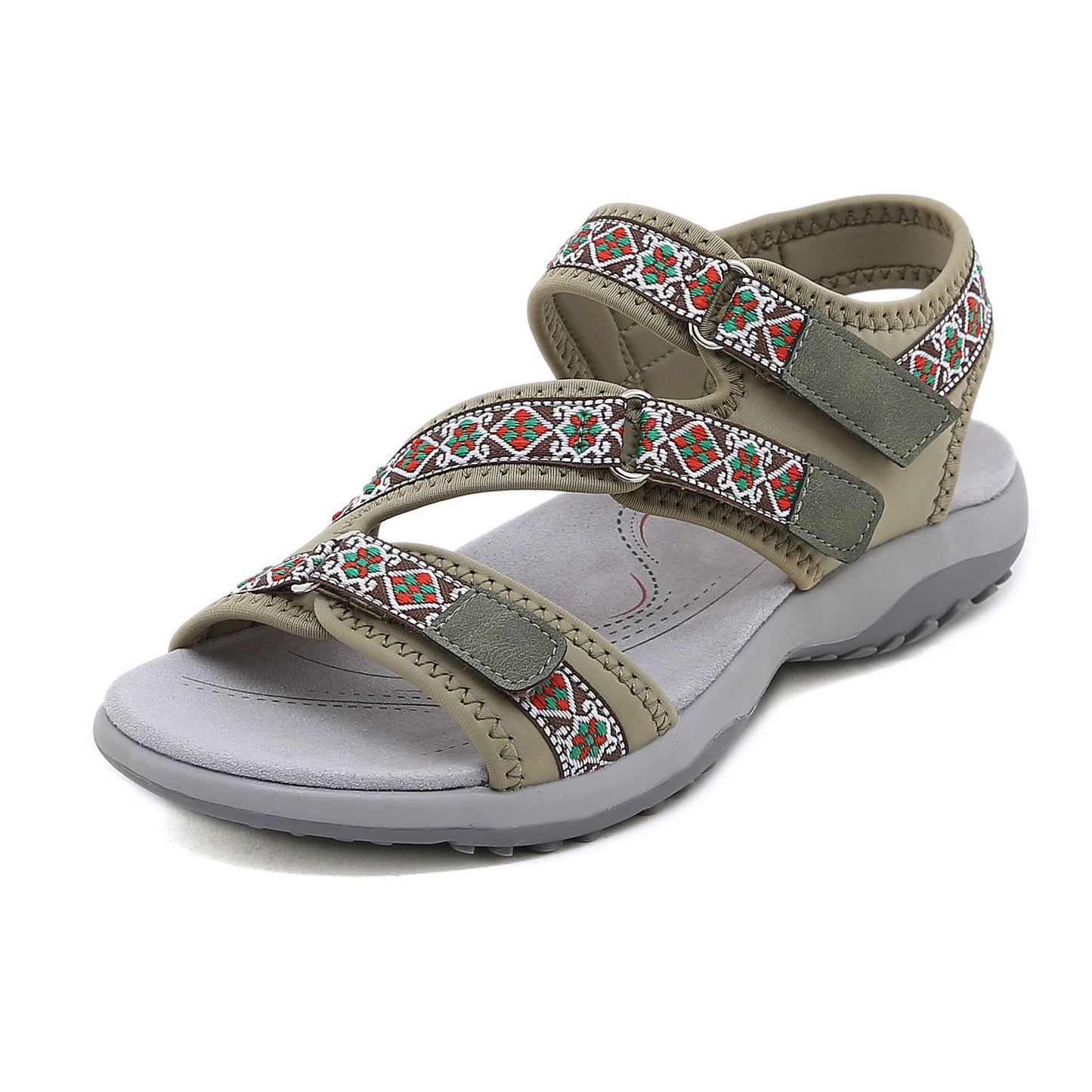 Sports sandals with printed Velcro plus size women's shoes