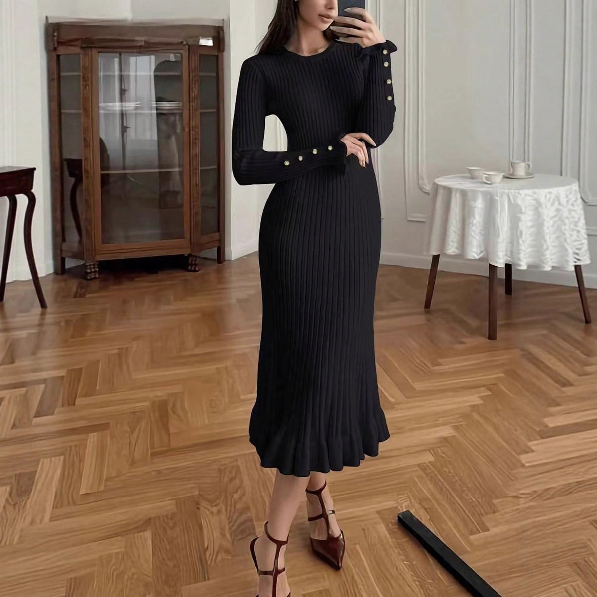 Casual Knitted Dress for Women
