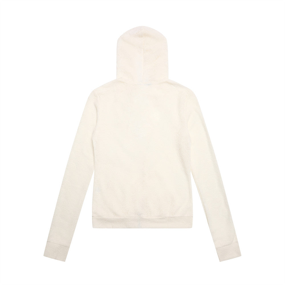 Manteau à capuche décontracté à motif floral unique