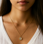Collier Pendentif Céleste Réversible Neva Luxe Plaqué Or 18 carats