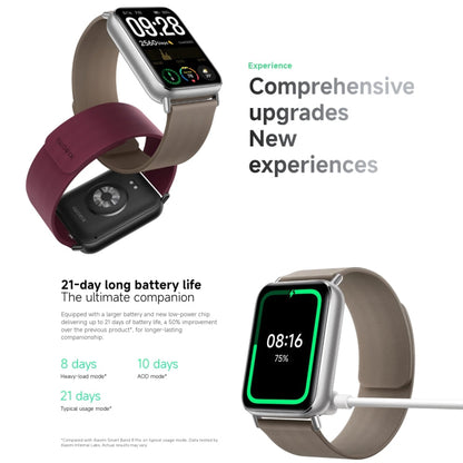 Original Xiaomi Smart Band 9 Pro 1.74 inch AMOLED Screen 5ATM Waterproof Smart Watch, Support Blood Oxygen / Heart Rate Monitor (Silver)