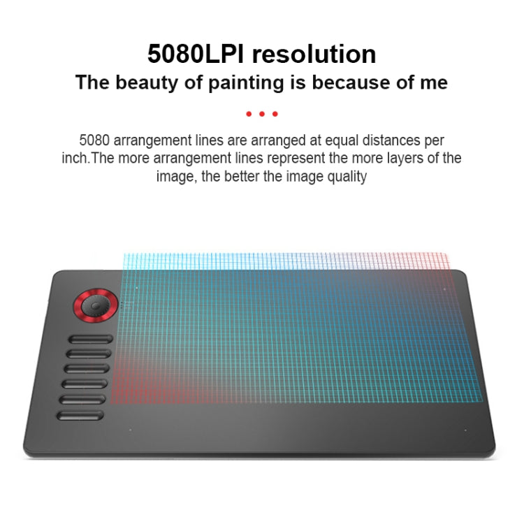 Tablette graphique électronique VEIKK A15PRO 10x6 pouces 5080 LPI, interface Type-C, tactile intelligente (Bleu)