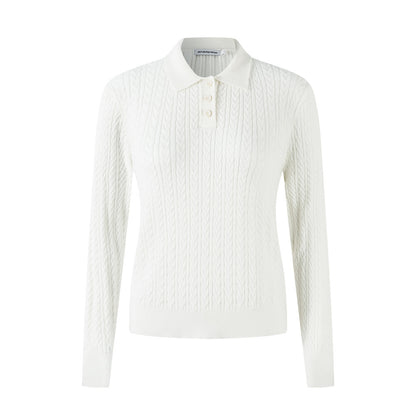 Neck Long Sleeve Knitwear Women's Versatile Pullover Basic Sweater