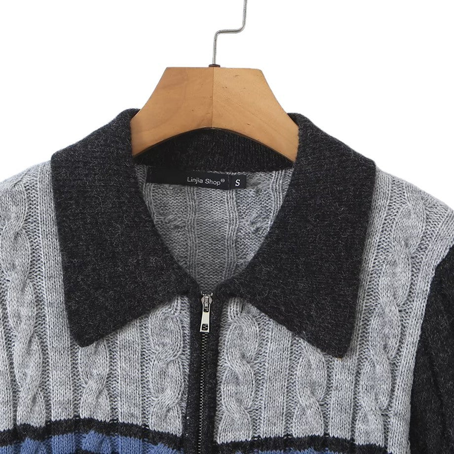 Wool Blend Slim Fit Short Cardigan
