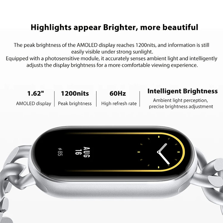 Original Xiaomi Smart Band 9 1.62 inch AMOLED Screen 5ATM Waterproof Smart Watch, Support Blood Oxygen / Heart Rate Monitor (Black)