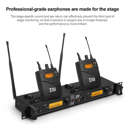XTUGA IEM1200 Wireless Transmitter 10 Bodypack Stage Singer In-Ear Monitor System (AU Plug)