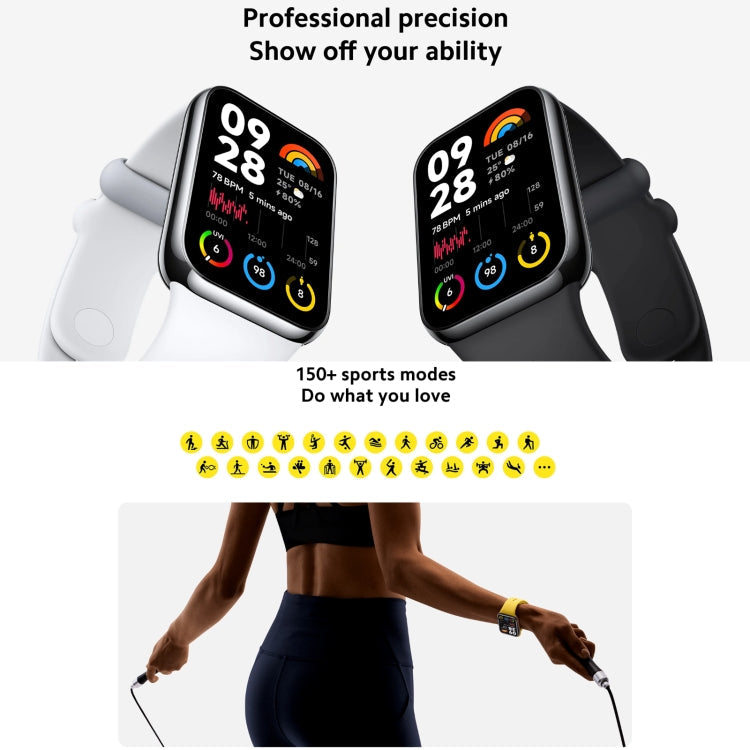 [HK Warehouse] Original Xiaomi Mi Band 8 Pro Global 1.74 inch AMOLED Full Color Screen 5ATM Waterproof Smart Watch, Support GPS / Heart Rate (Black)