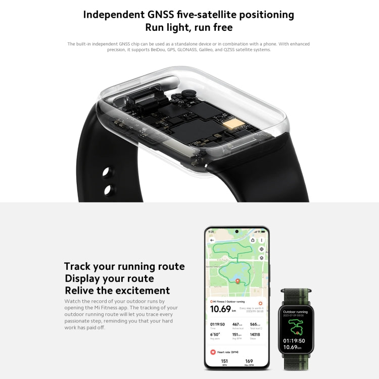 [HK Warehouse] Original Xiaomi Mi Band 8 Pro Global 1.74 inch AMOLED Full Color Screen 5ATM Waterproof Smart Watch, Support GPS / Heart Rate (Black)