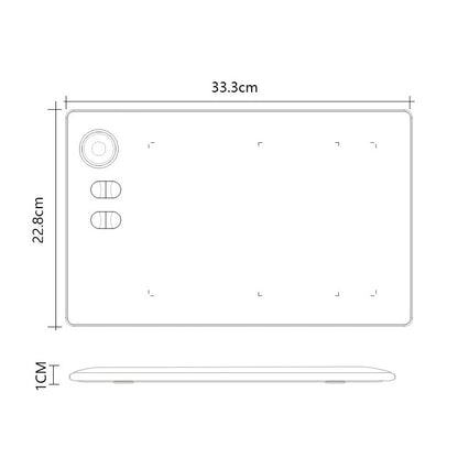Tablette numérique 10Moons G20, compatible avec les téléphones portables et les tablettes tactiles, dotée d'un stylet passif à 8192 niveaux de pression.