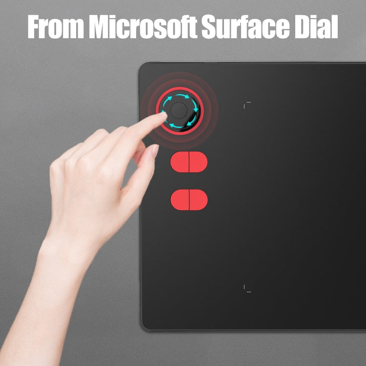 Tablette numérique 10Moons G20, compatible avec les téléphones portables et les tablettes tactiles, dotée d'un stylet passif à 8192 niveaux de pression.