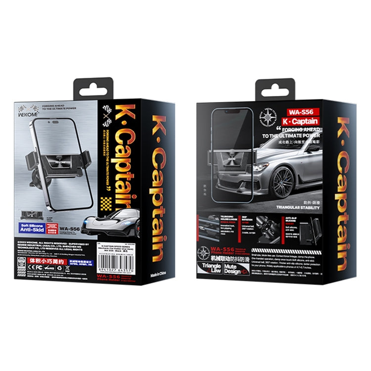 Support de téléphone pour sortie d'air de voiture WK WA-S56 K Captain Speed Series