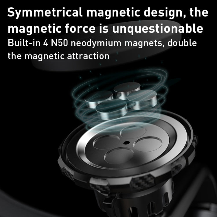 Yesido C159 Suction Cup Type Magnetic Car Phone Holder Set (Black)