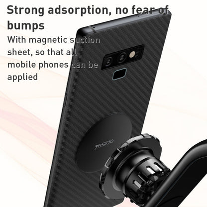 Yesido C159 Suction Cup Type Magnetic Car Phone Holder Set (Black)