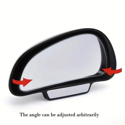 3R-091 Car Blind Spot Left Rear View Wide Angle Adjustable Mirror(Black)