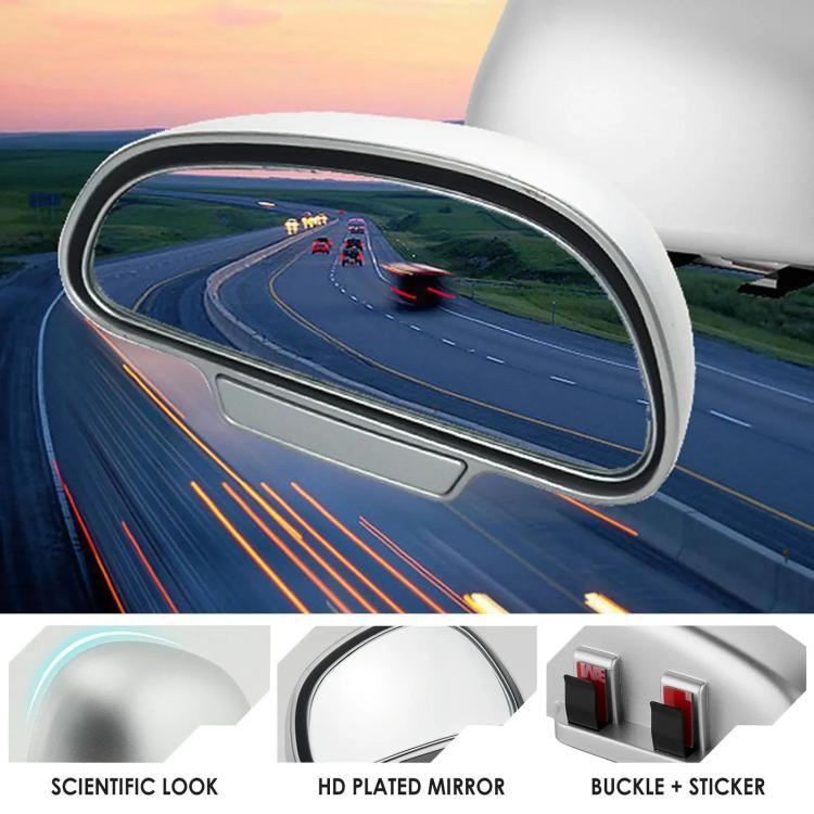 3R-091 Car Blind Spot Left Rear View Wide Angle Adjustable Mirror(Black)