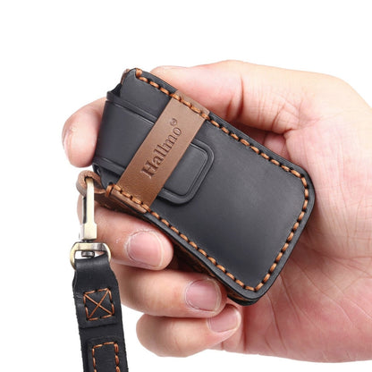 For Lexus 3-button Hallmo Car Cowhide Leather Key Protective Cover Key Case(Blue)