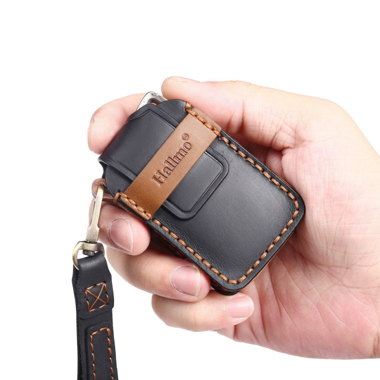 For Lexus 3-button Hallmo Car Cowhide Leather Key Protective Cover Key Case(Brown)