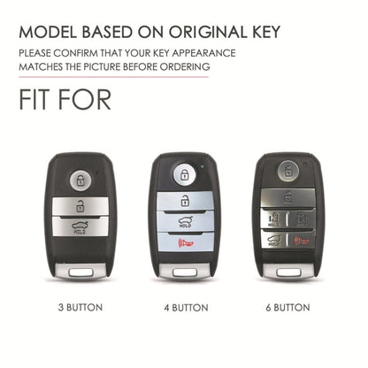 For Kia C134 6-button Hallmo Car Cowhide Leather Key Protective Cover Key Case(Brown)