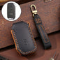 For Kia Sorento / Seltos 2021 / K5 Hallmo Car Cowhide Leather Key Protective Cover Key Case(Black)
