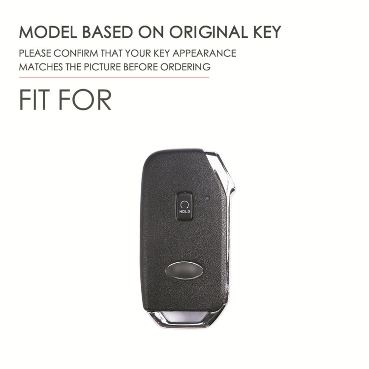 For Kia Sorento / Seltos 2021 / K5 Hallmo Car Cowhide Leather Key Protective Cover Key Case(Black)
