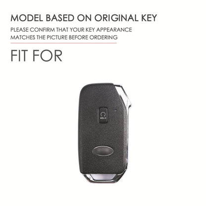 For Kia Sorento / Seltos 2021 / K5 Hallmo Car Cowhide Leather Key Protective Cover Key Case(Black)