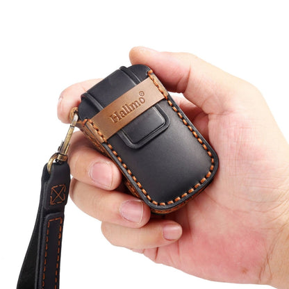 For Kia K4 Hallmo Car Cowhide Leather Key Protective Cover Key Case(Brown)