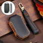 For Kia Sportage R / K5 / K4 / K2 / KX3 Hallmo B Style Car Cowhide Leather Key Protective Cover Key Case(Black)
