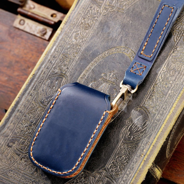 For Kia Sportage R / K5 / K4 / K2 / KX3 Hallmo B Style Car Cowhide Leather Key Protective Cover Key Case(Black)