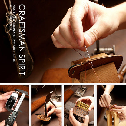 For Kia Sportage R / K5 / K4 / K2 / KX3 Hallmo B Style Car Cowhide Leather Key Protective Cover Key Case(Black)