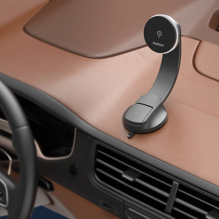 Support de téléphone de voiture à ventouse chargeur sans fil magnétique MOMAX CM25B