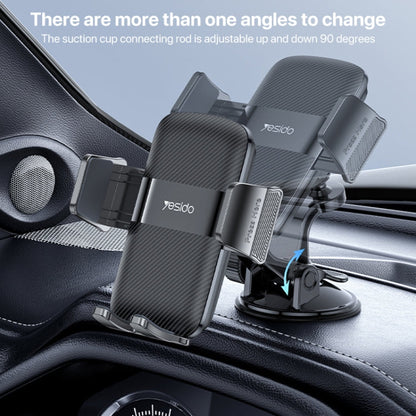 Yesido C175 Mini Suction Cup Type Mechanical Phone Clip Car Holder
