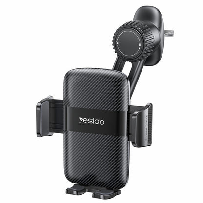 Support de téléphone mécanique à clipser Yesido C242 pour grille d'aération de voiture, réglable