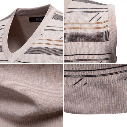 Sweater Knitwear Youth V-neck Pullover Casual Vest